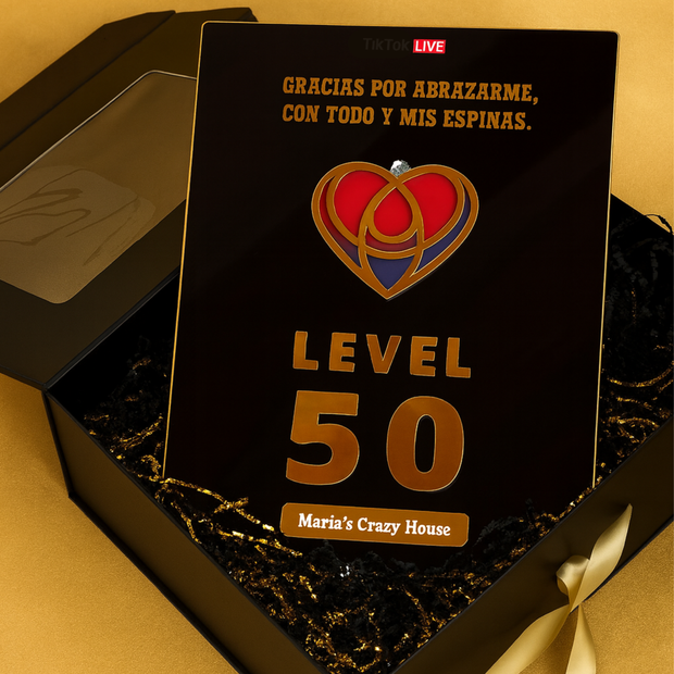 Level 50 MVP Custom Acrylic Plaque| Handcrafted Premium Gold Engraved Award Gift