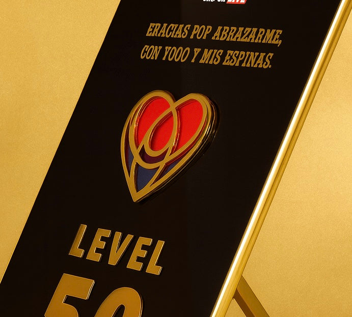 Handcrafted Level 50 Acrylic Plaque – Fully Custom Message - mariaestalocashop
