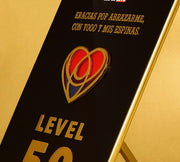 Handcrafted Level 50 Acrylic Plaque – Fully Custom Message