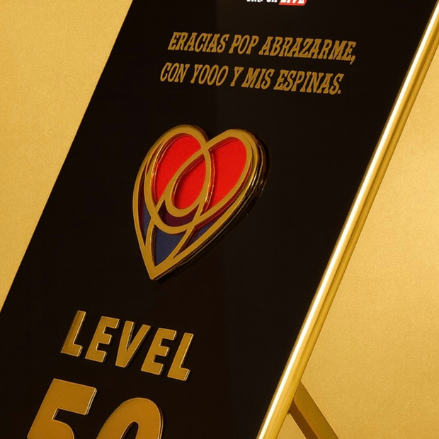 Level 50 MVP Custom Acrylic Plaque| Handcrafted Premium Gold Engraved Award Gift