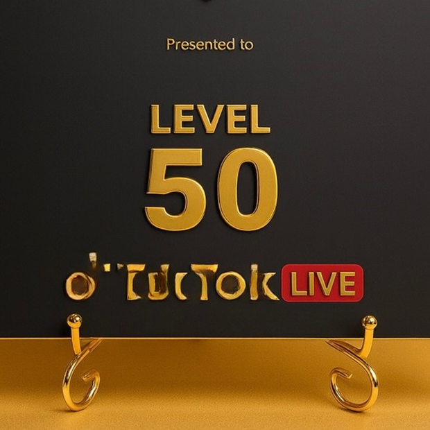 Level 50 Customized TikTok Plaque