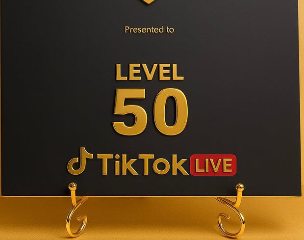 Premium Level 50 Custom Aluminum Plaque – Red Heart Edition