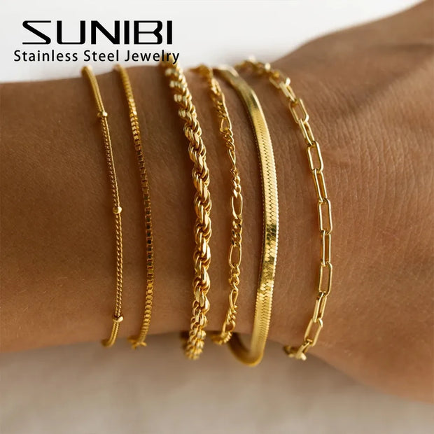 Elevate your wrist game with our chic Chain Bracelet from Sewamazing.shop. Crafted with precision and style, this bracelet features a sleek and minimalist design that effortlessly complements any outfit. Made from high-quality materials, the chain bracelet boasts durability and shine that lasts. 