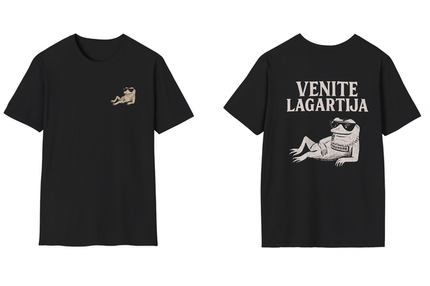Venite Lagartija Funny Spanish Graphic T-Shirt – Cool Lizard Meme Tee