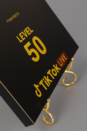 Premium Level 50 Custom Aluminum Plaque – Red Heart Edition