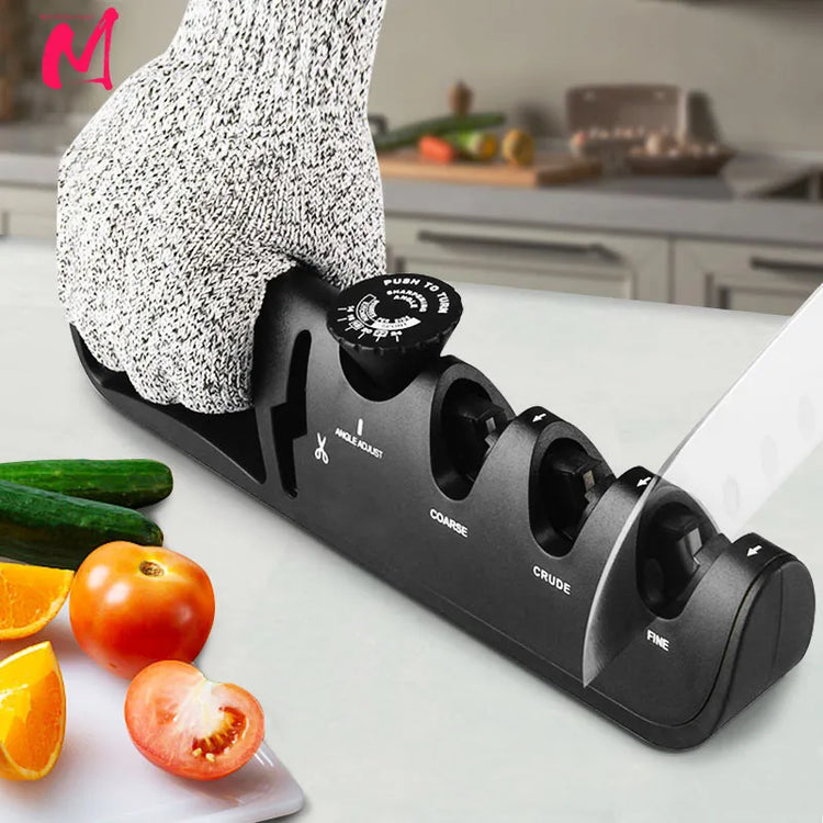 Knife Sharpener Angle Adjustable 4 Stages Scissors Sharpening stone Professional Kitchen Grinder knives Whetstone Sharpener Tool - mariaestalocashop