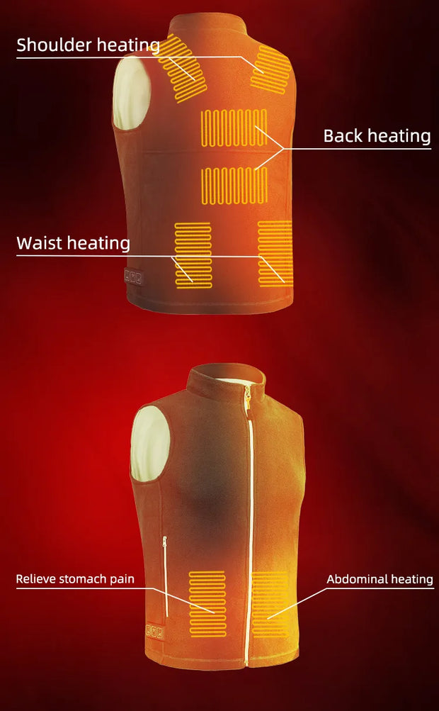 Heating vest men and women winter jacket Warm Electric Thermal Waistco