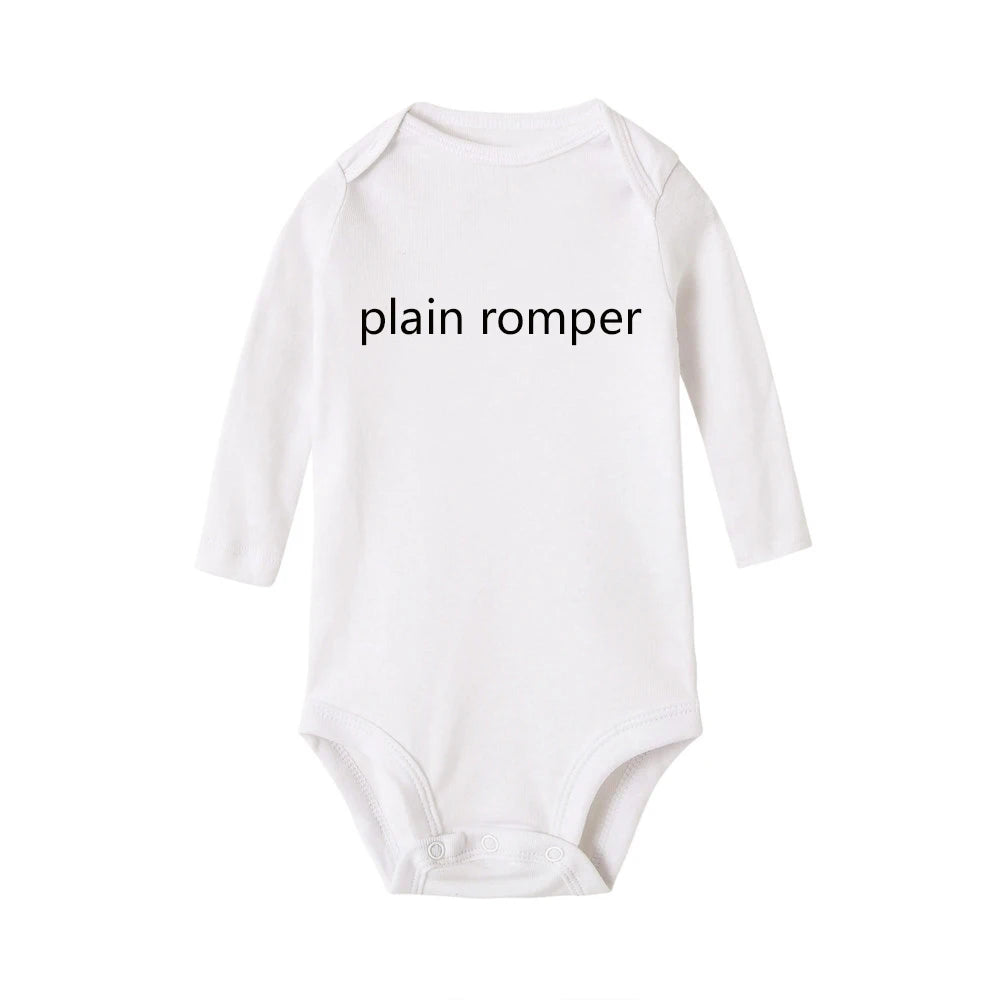 toddler infant baby rompers white color letter print newborn outfits  