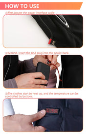 Heating vest men and women winter jacket Warm Electric Thermal Waistco