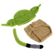 D7YD Baby Photo Props For Yoda Master Wool Knitted Children Photo Clot