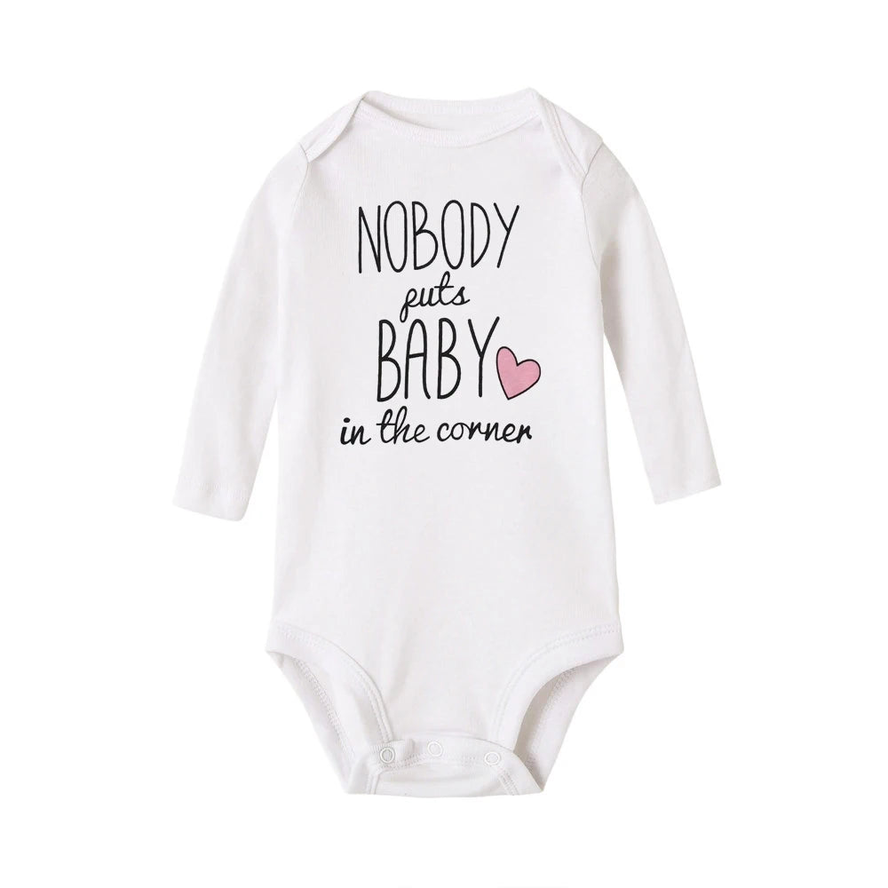 toddler infant baby rompers white color letter print newborn outfits  