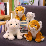 1pc 12cm Mini Sitting Tiger Plush Toys for Children Kids Cute Staffed 