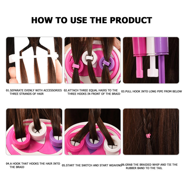 Tiktok Automatic Hair Braider Electric DIY Hair Weave Machine