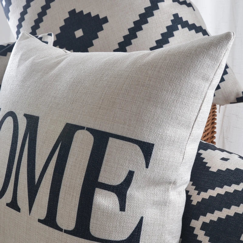 Geometric Cushion Cover Black White Nordic Home Decor Custom Pillow Co
