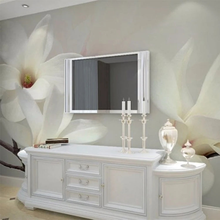 Custom 3D Photo Wallpaper Scenery For Walls 3D Magnolia Pattern Mural 