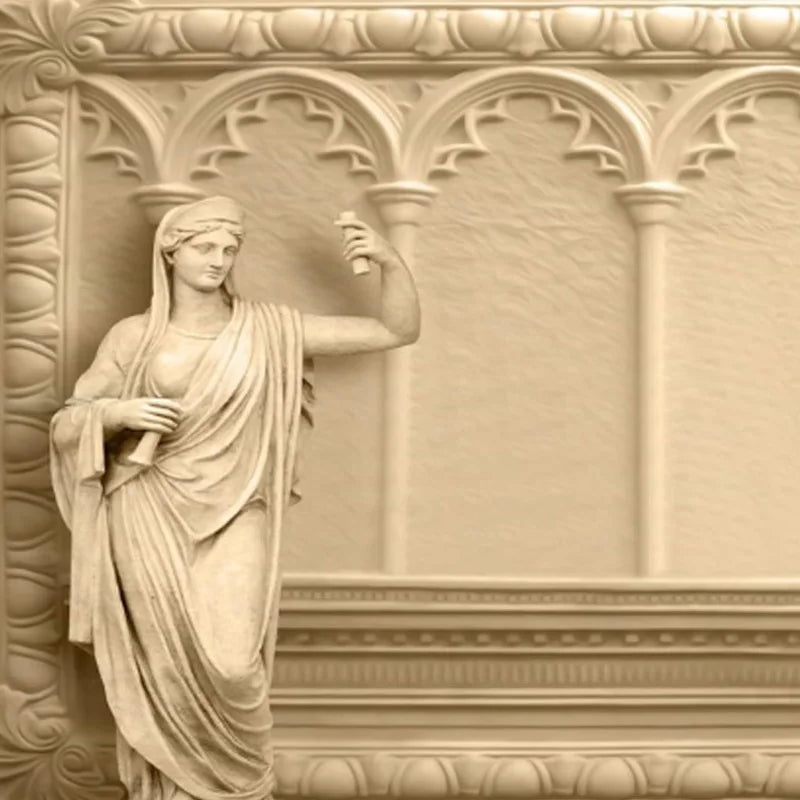 Modern Home Decor Custom 3D Mural Wallpaper Backdrop European Sculptur