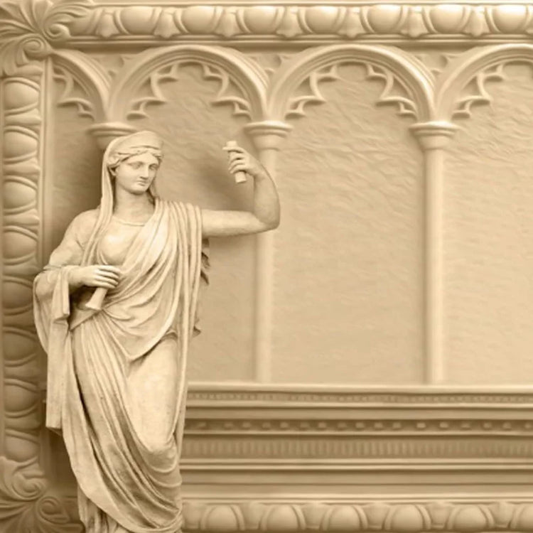 Modern Home Decor Custom 3D Mural Wallpaper Backdrop European Sculptur