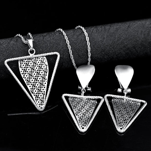 Women Necklace Earrings Pendant Jewelry Sets For Party Wedding Engagement Jewelry