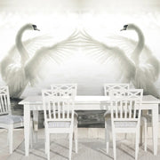 Custom 3D Wall Mural Wallpaper Roll Romantic Swan Living Room Bedroom 