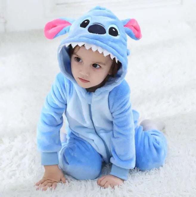 baby boy blue stitch kigurumi pajamas clothing newborn infant romper