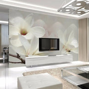 Custom 3D Photo Wallpaper Scenery For Walls 3D Magnolia Pattern Mural 