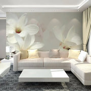 Custom 3D Photo Wallpaper Scenery For Walls 3D Magnolia Pattern Mural 