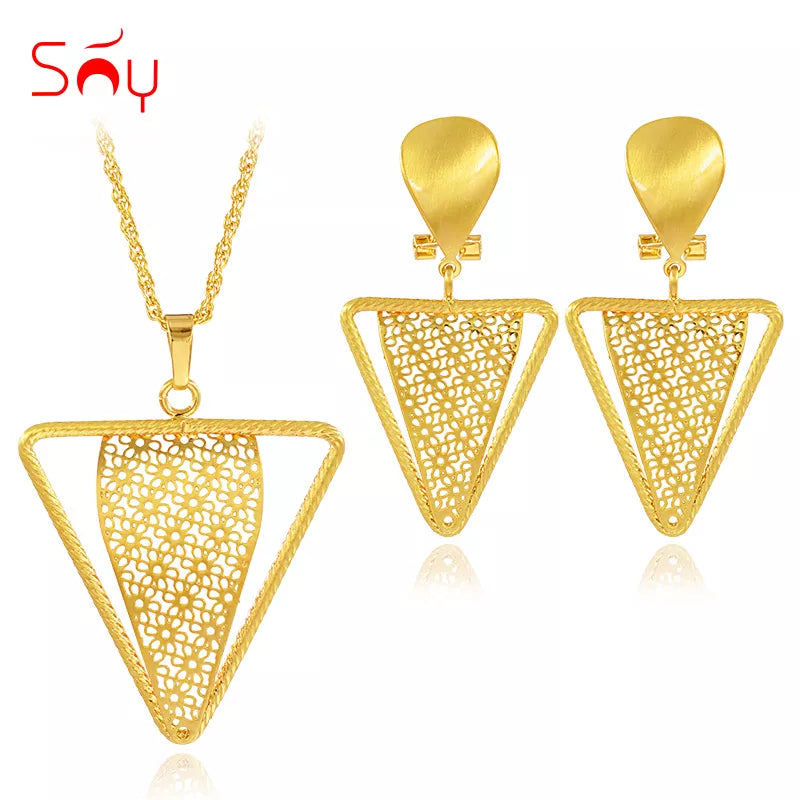 Women Necklace Earrings Pendant Jewelry Sets For Party Wedding Engagement Jewelry - mariaestalocashop