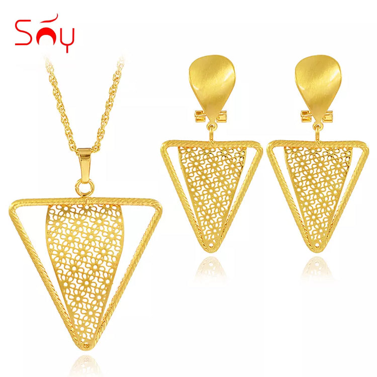 Women Necklace Earrings Pendant Jewelry Sets For Party Wedding Engagement Jewelry - mariaestalocashop