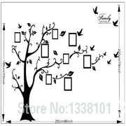 Free Shipping:Large 200*250Cm/79*99in Black 3D DIY Photo Tree PVC Wall
