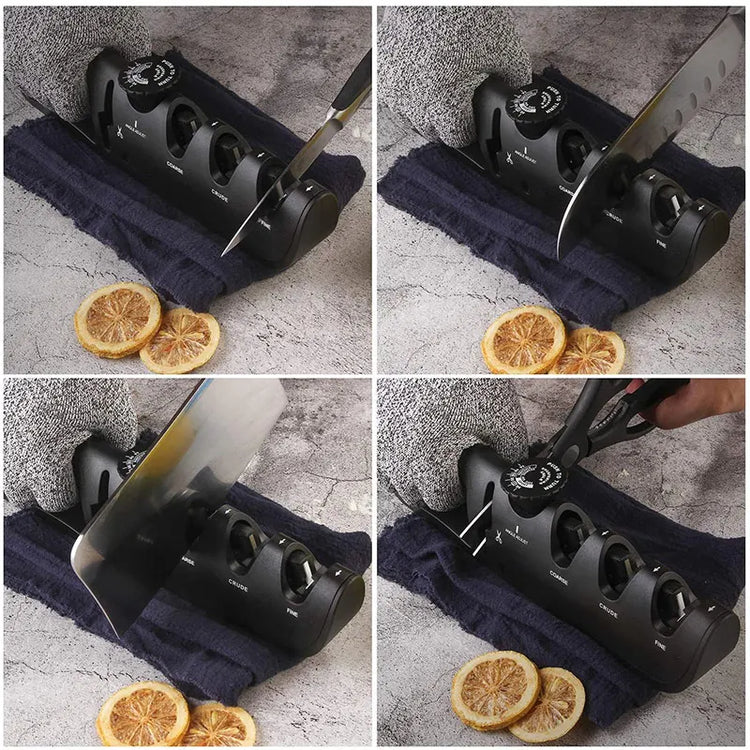 Knife Sharpener Angle Adjustable 4 Stages Scissors Sharpening stone Professional Kitchen Grinder knives Whetstone Sharpener Tool - mariaestalocashop