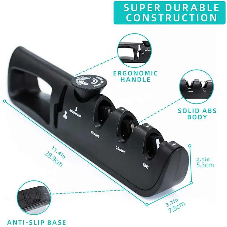Knife Sharpener Angle Adjustable 4 Stages Scissors Sharpening stone Professional Kitchen Grinder knives Whetstone Sharpener Tool - mariaestalocashop