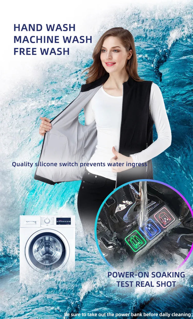 Heating vest men and women winter jacket Warm Electric Thermal Waistco