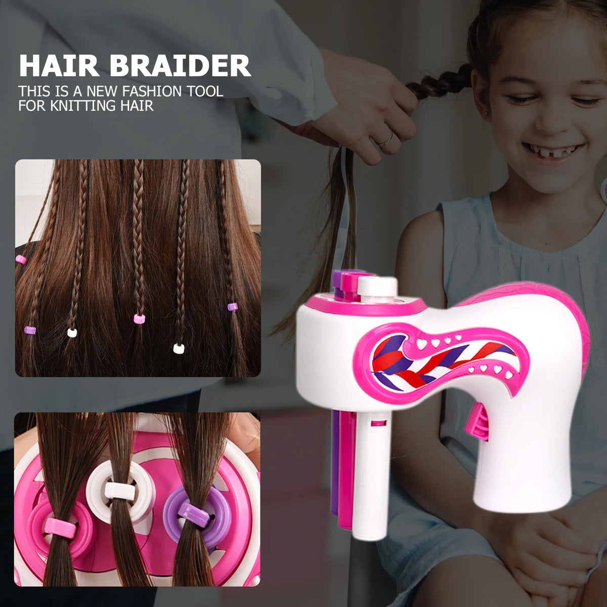 Tiktok Automatic Hair Braider Electric DIY Hair Weave Machine - mariaestalocashop