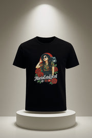 MariaEstaLocal Graphic T-Shirt – Latina Streetwear with Roses & Bulldog Design