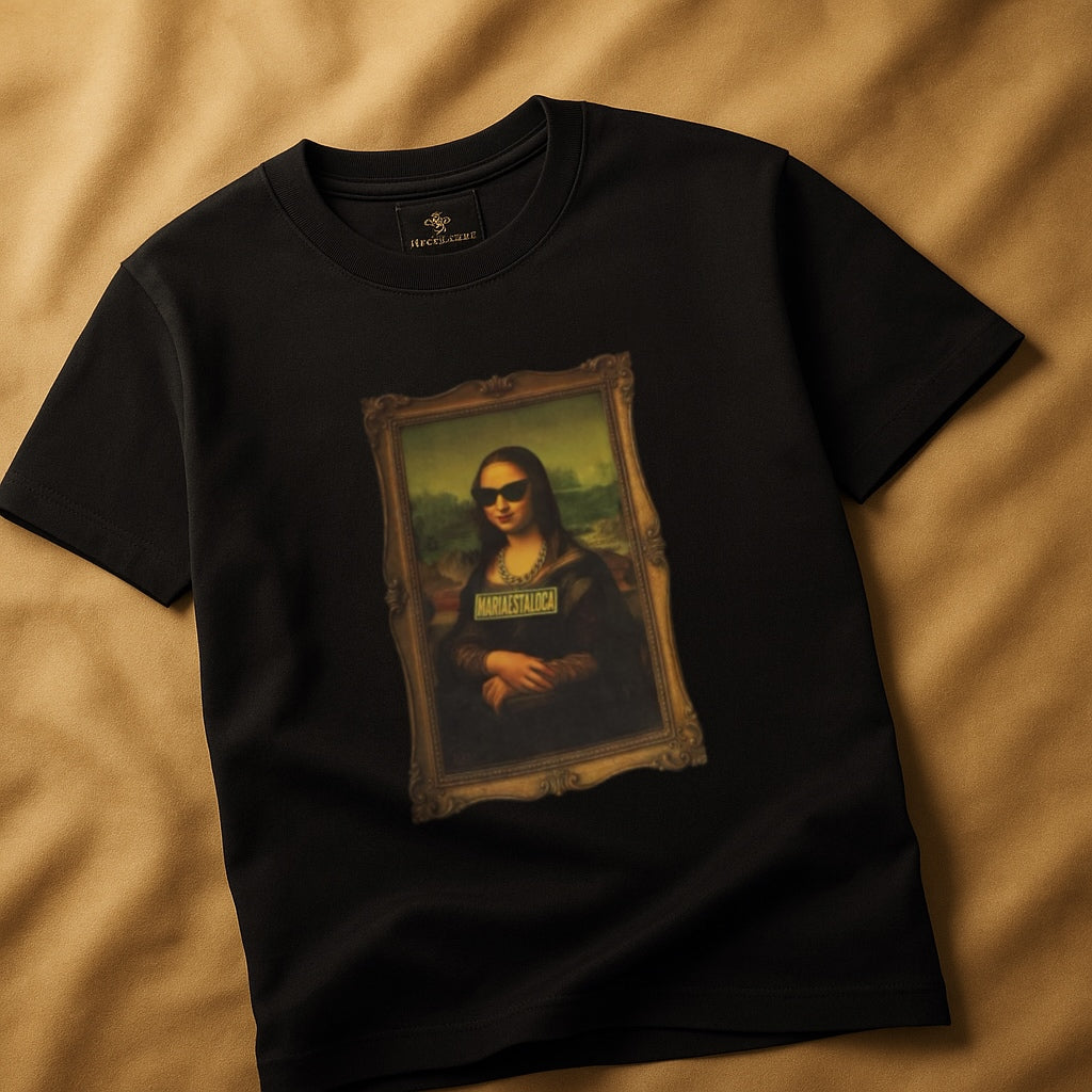 Mona Lisa Graphic T-Shirt – Funny Streetwear Art Tee - mariaestalocashop