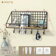 Wall-Mounted Storage Rack Punch-Free Bedroom Bedside Dormitory Storage