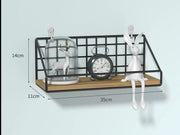 Wall-Mounted Storage Rack Punch-Free Bedroom Bedside Dormitory Storage
