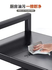 Retractable Kitchen Shelf Microwave Oven Shelf Household Countertop Desktop Double-Layer Rice Cooker Oven Storage Bracket