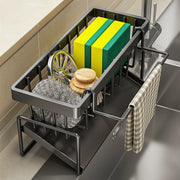 kitchen rack rag storage drain rack punch-free household seasoning    