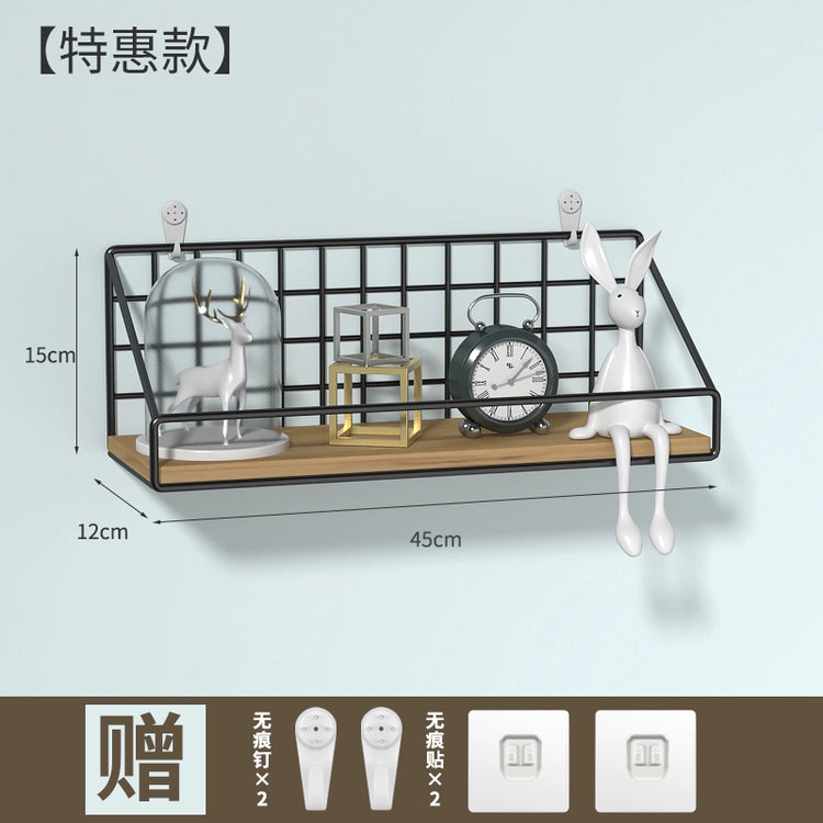 Wall-Mounted Storage Rack Punch-Free Bedroom Bedside Dormitory Storage