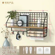 Wall-Mounted Storage Rack Punch-Free Bedroom Bedside Dormitory Storage