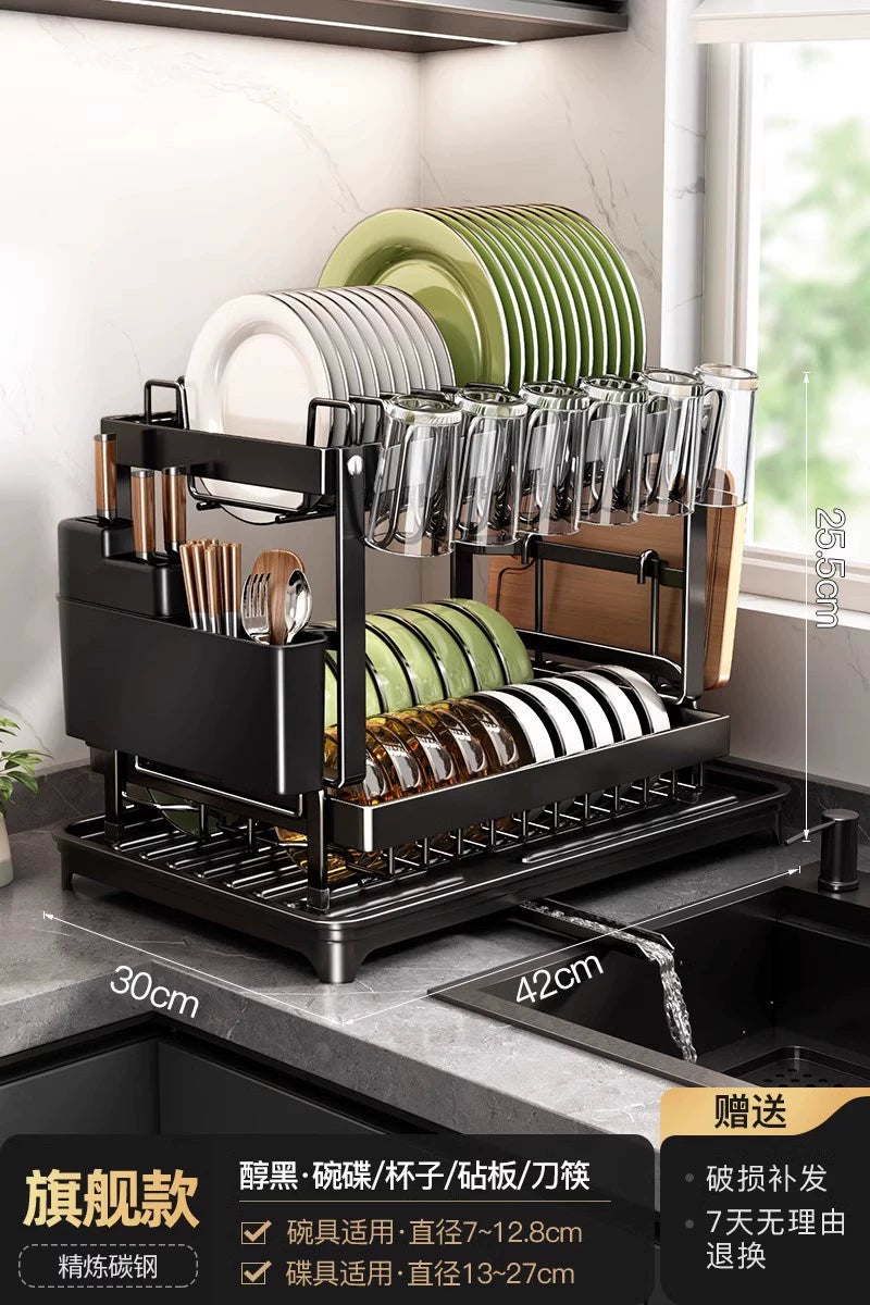 kitchen rack rag storage drain rack punch-free household seasoning    