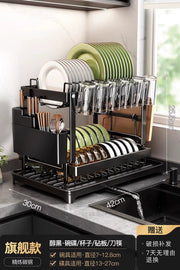 kitchen rack rag storage drain rack punch-free household seasoning    
