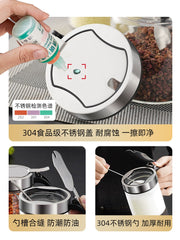 Seasoning Box Suit Household Set Kitchen Classy Storage Box Jar Salt 