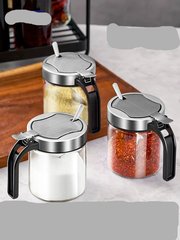 Seasoning Box Suit Household Set Kitchen Classy Storage Box Jar Salt 