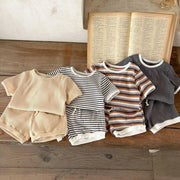 summer children clothes sets summer 2pcs baby boy shorts suit cotton