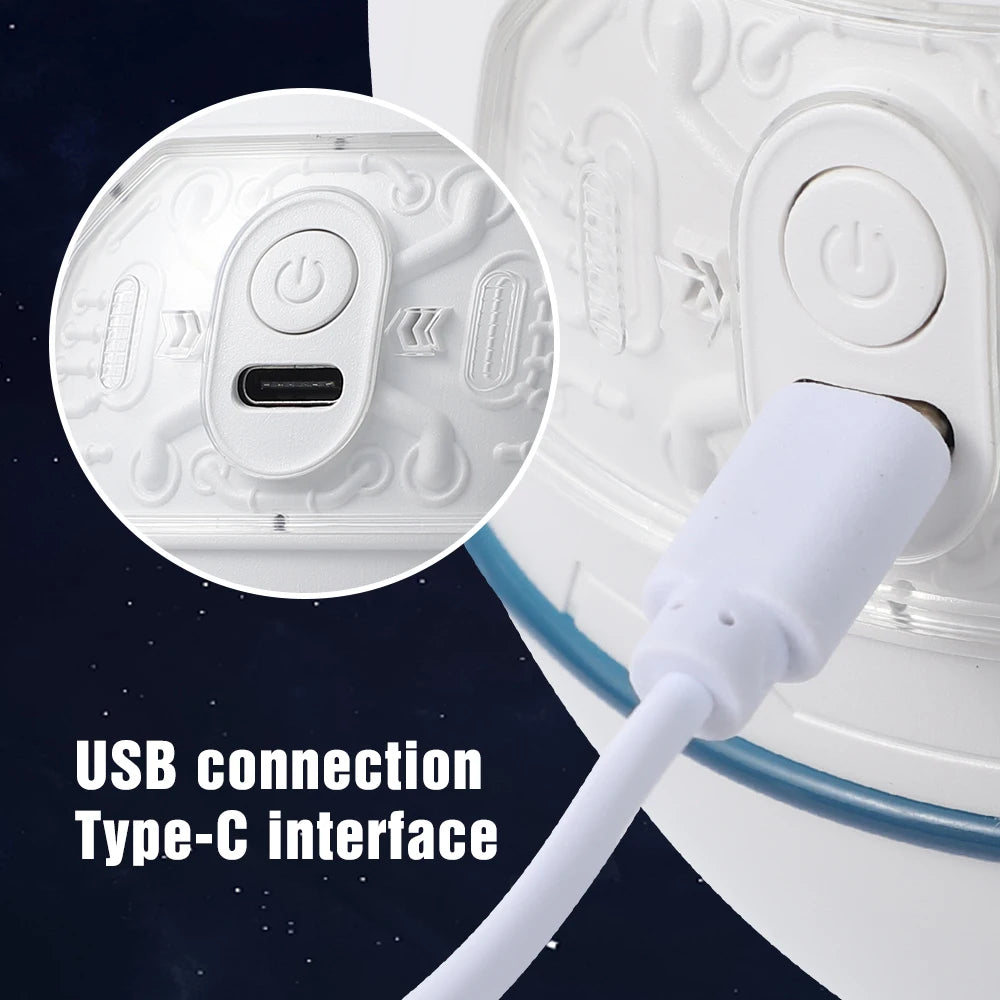 New Astronaut Air Humidifier 220ml With Night Light 1200mAh Battery  Rechargeable Home Aroma oil Diffuser Gift for Kids - mariaestalocashop