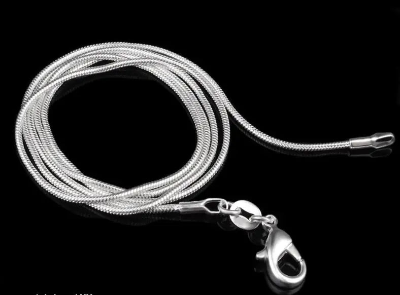 Sterling Silver Chain Fashion Sliver Necklace High Quality Snake Chain For Men And Women - mariaestalocashop