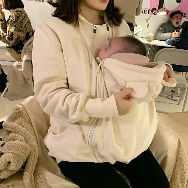 winter pregnancy clothes maternity jackets kangaroo coat baby carrier