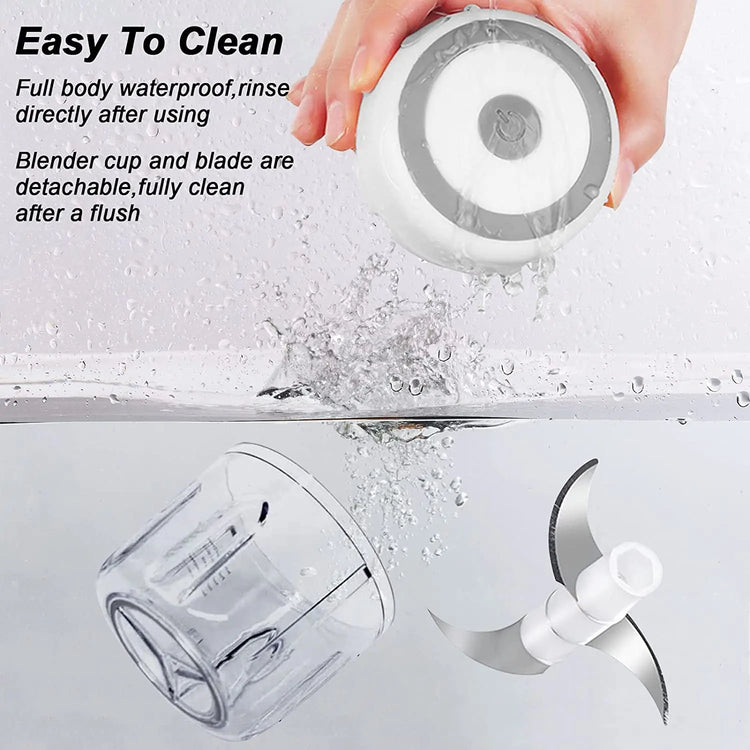 Electric Mini Garlic Chopper USB Meat Grinder Garlic Masher Machine Sturdy Durable Crushed Ginger Vegetable Crusher Kitchenware - mariaestalocashop
